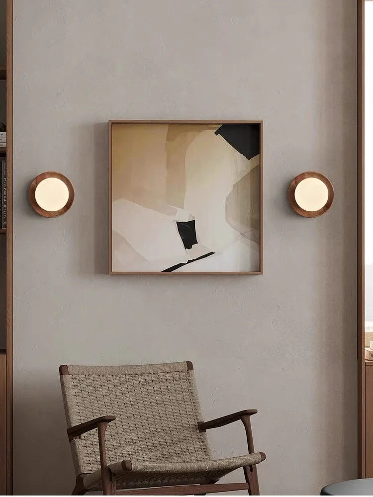 Pudding Wood Wall Lamp