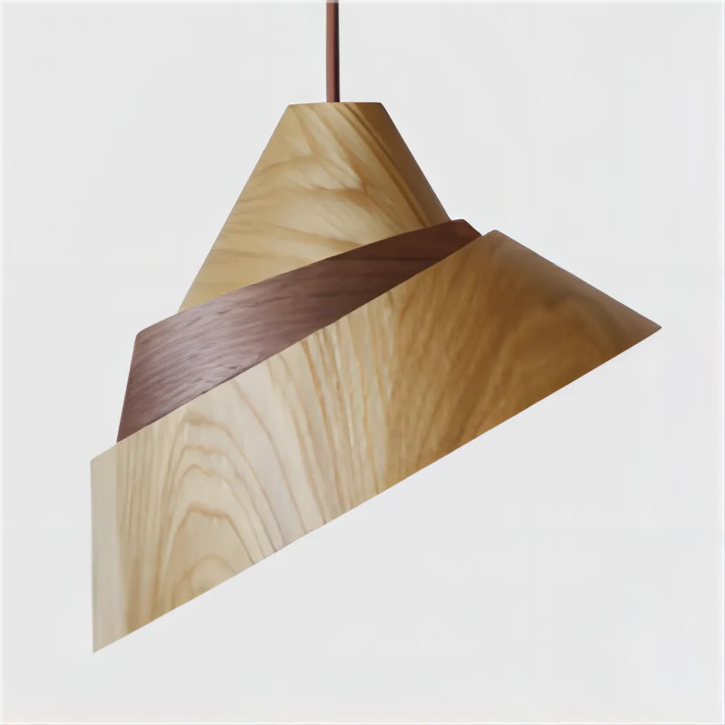 Pyramidal Wood Pendant Light
