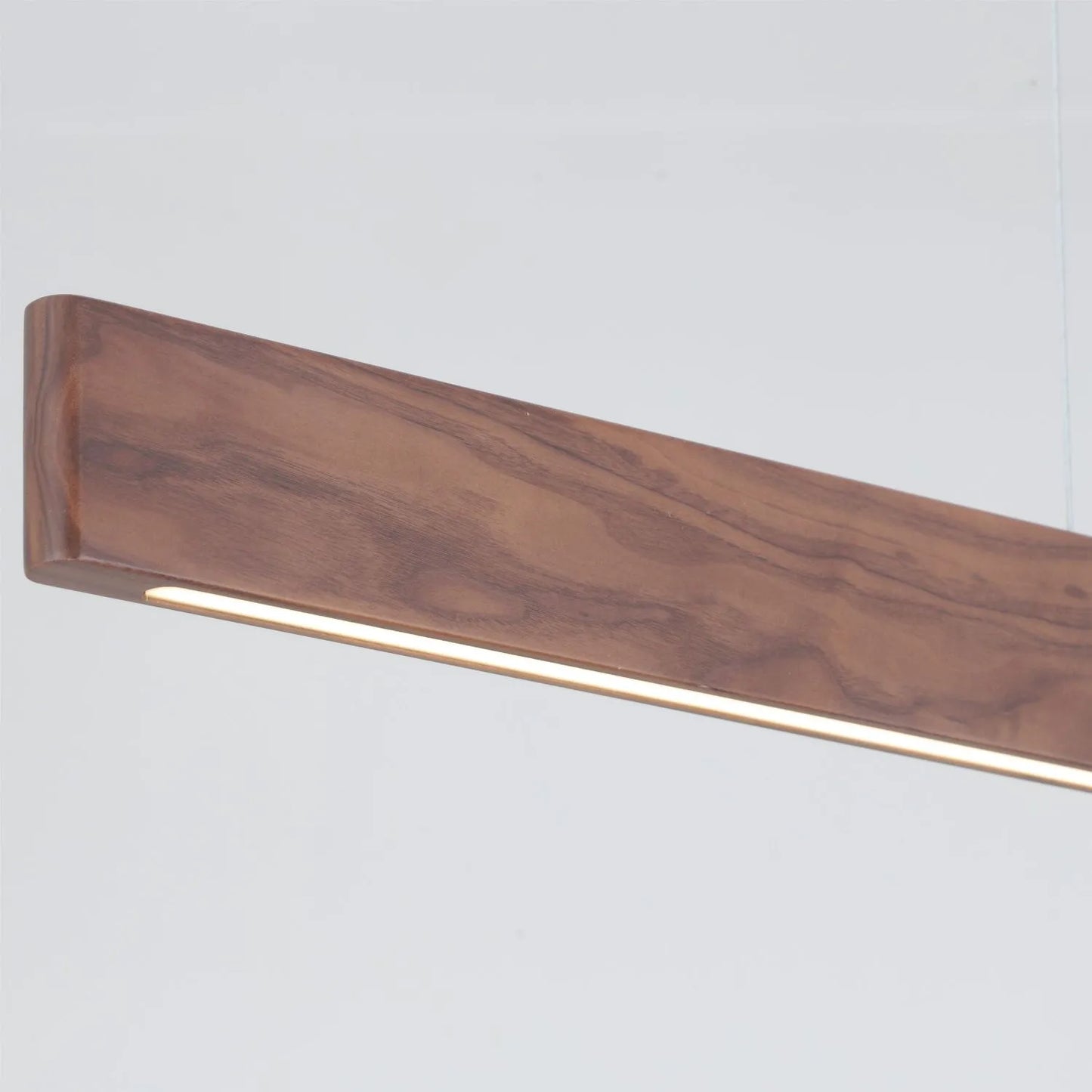 Slender Linear Wood Pendant