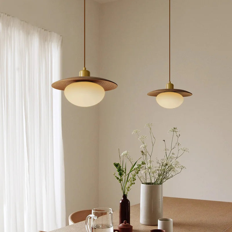 Pudding Wood Pendant Light