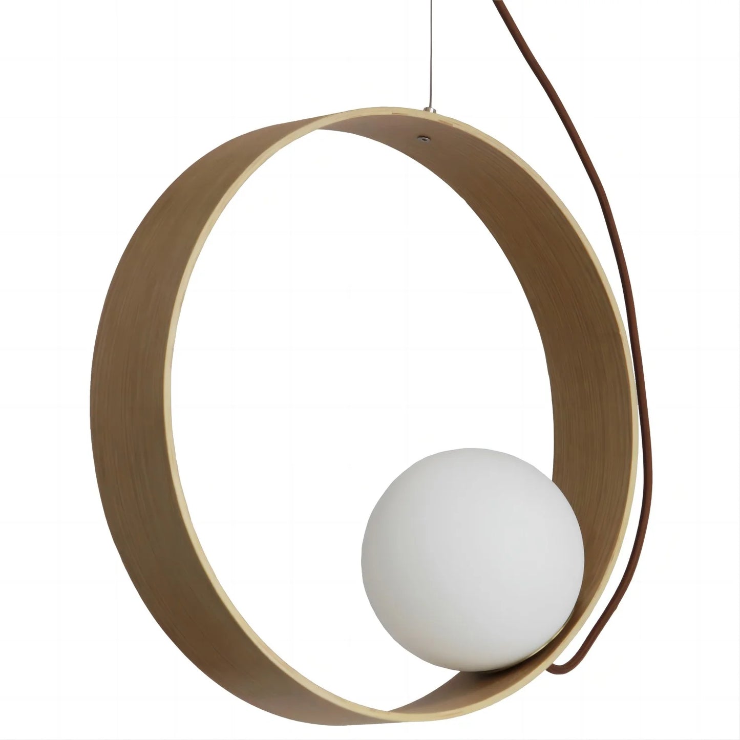 Ring Wood Pendant Light