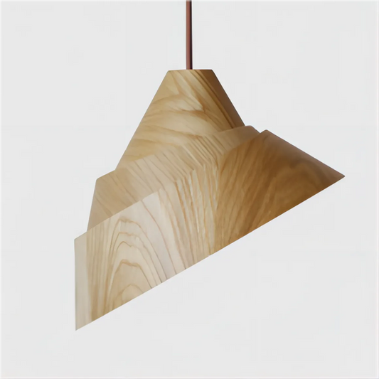 Pyramidal Wood Pendant Light