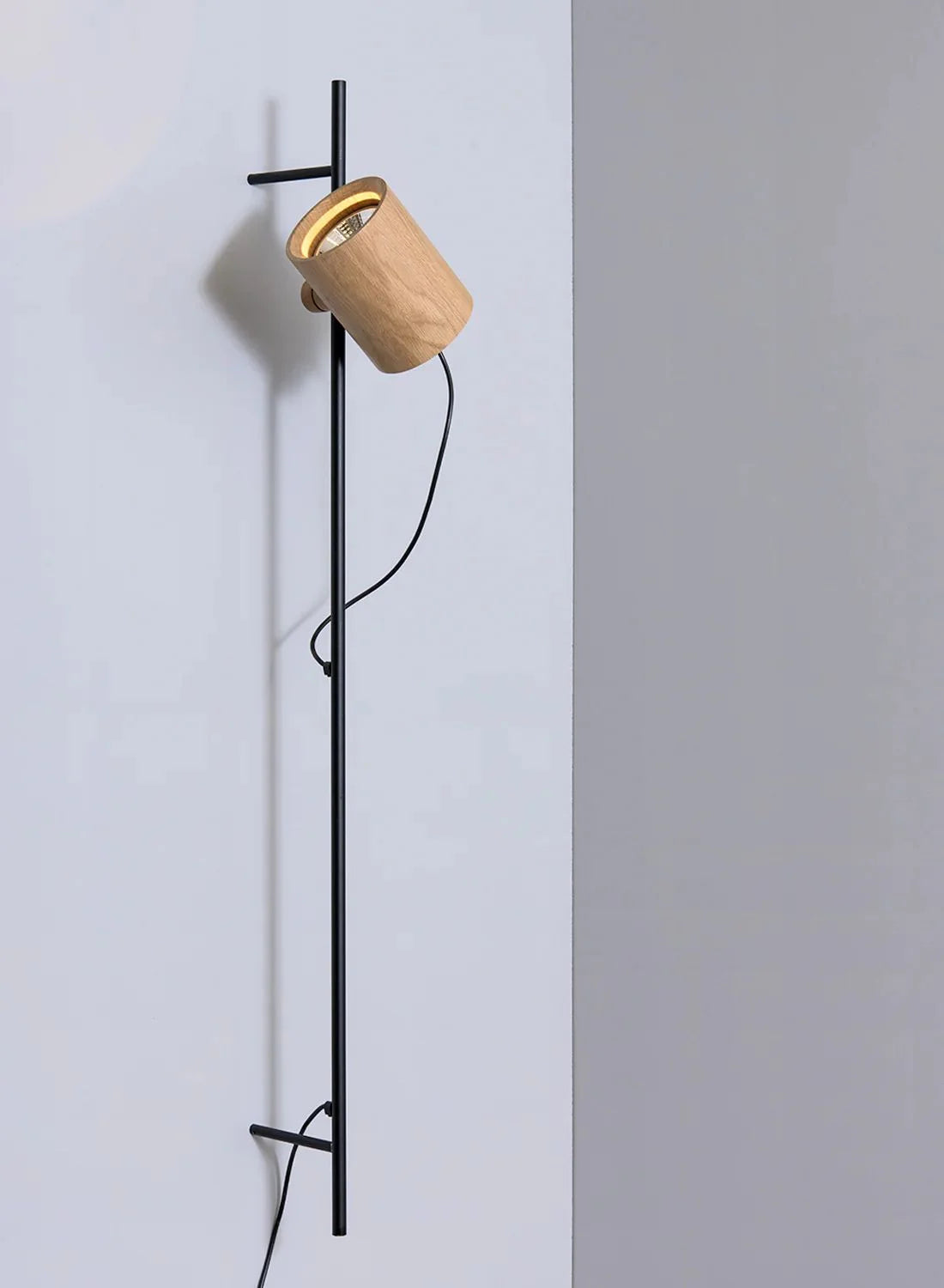 Adjustable Wood Spotlight Wall Light