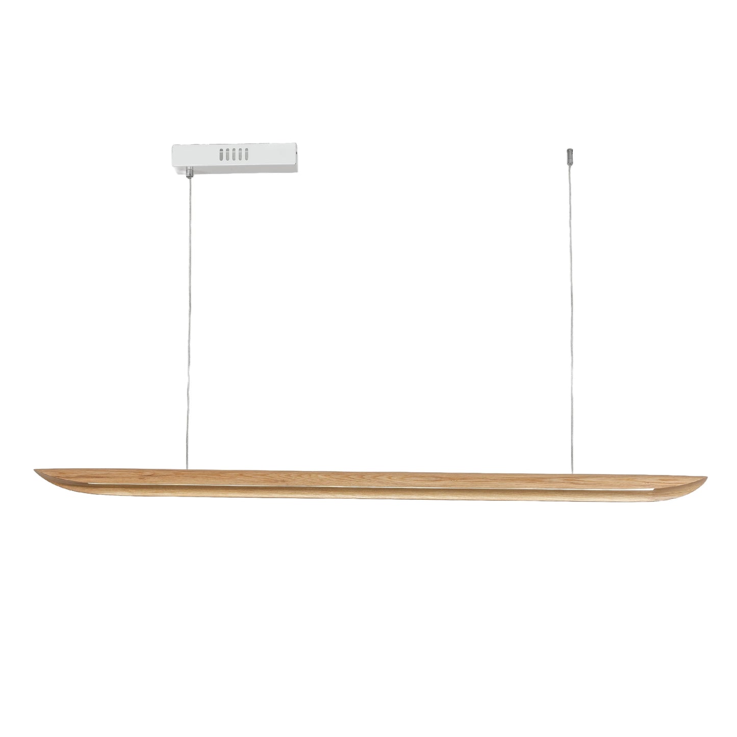 Bread Linear Wood Pendant with Curve Ends