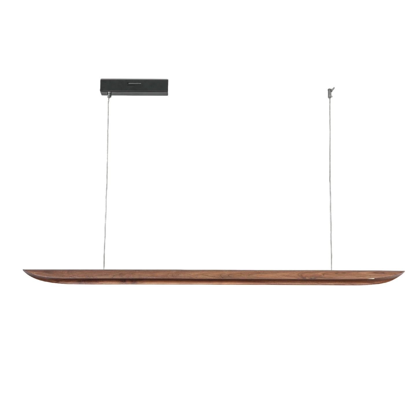 Bread Linear Wood Pendant with Curve Ends