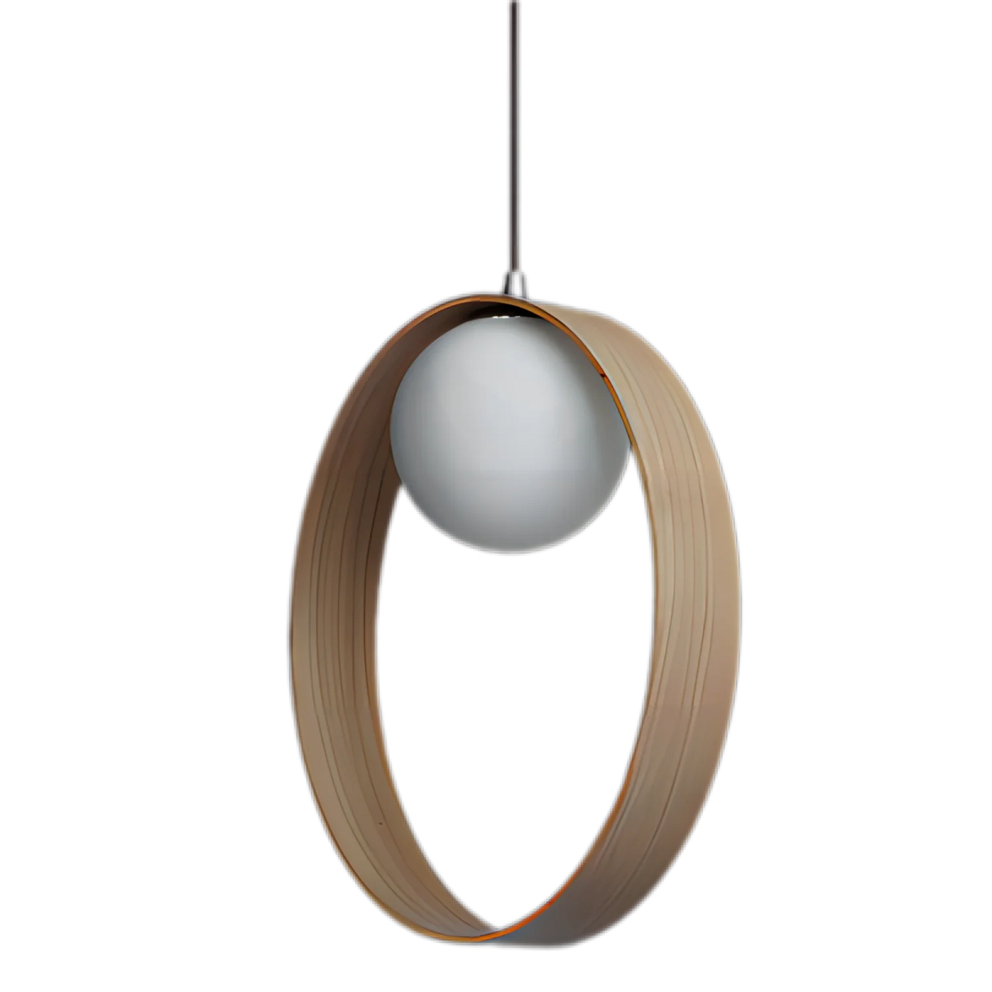 Ring Wood Pendant Light