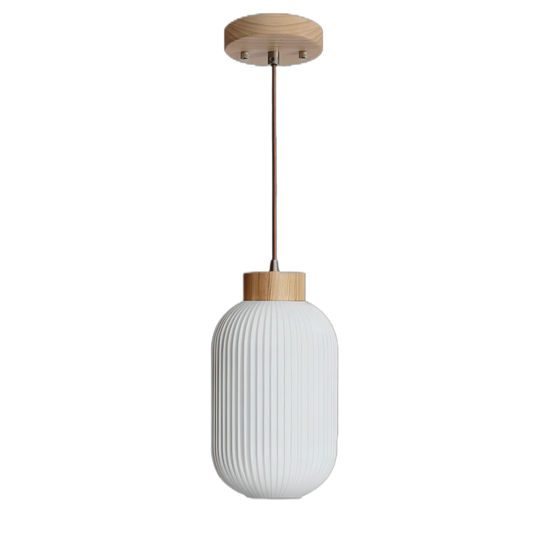 Candy Cup Wood Pendant Light