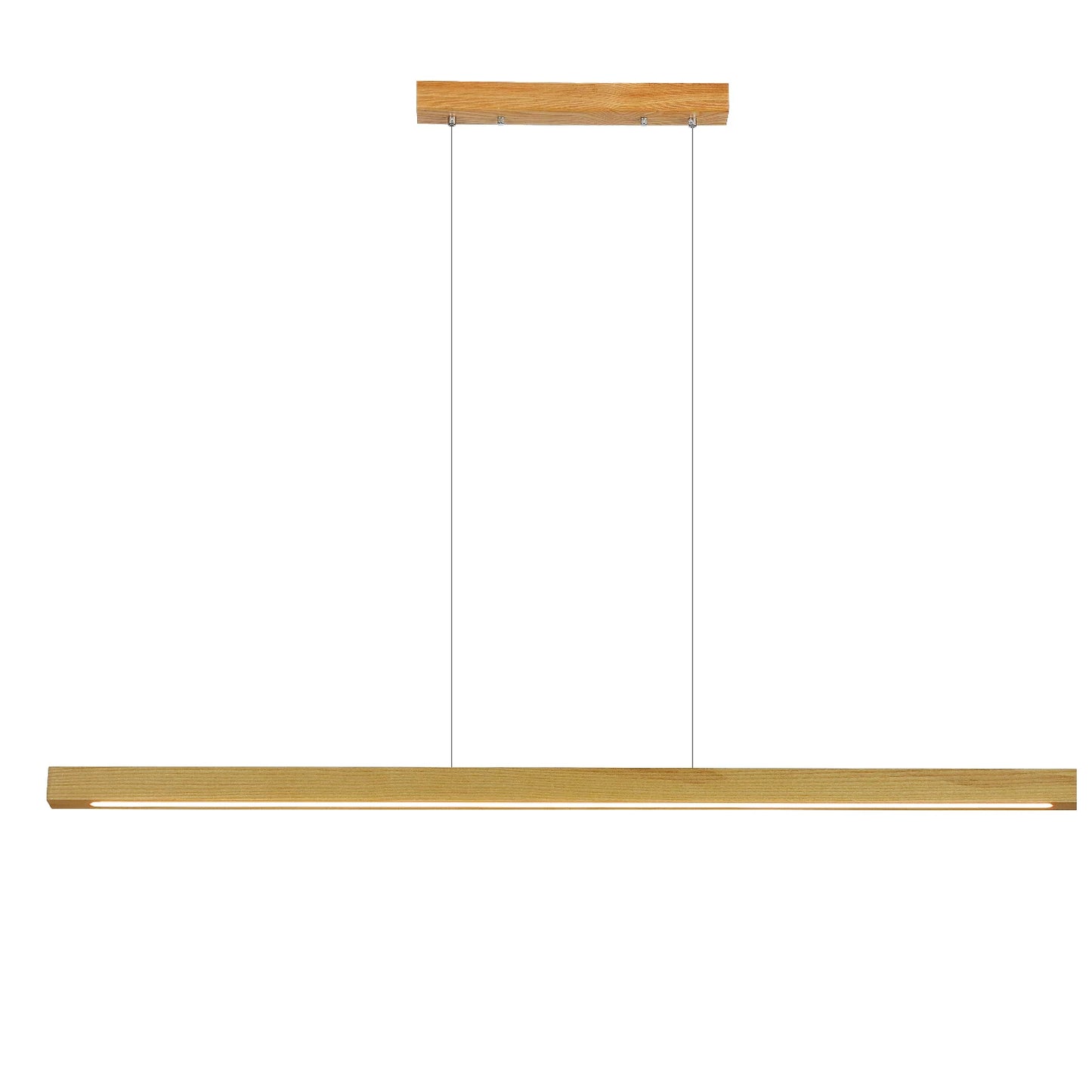 Linear Wood Pendant with Angular Corners