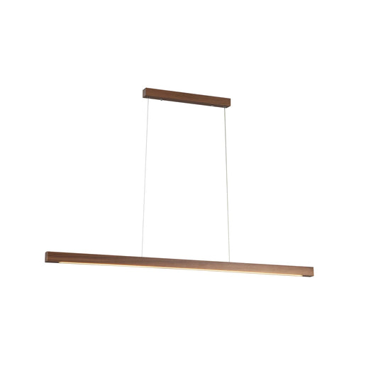 Linear Wood Pendant with Angular Corners