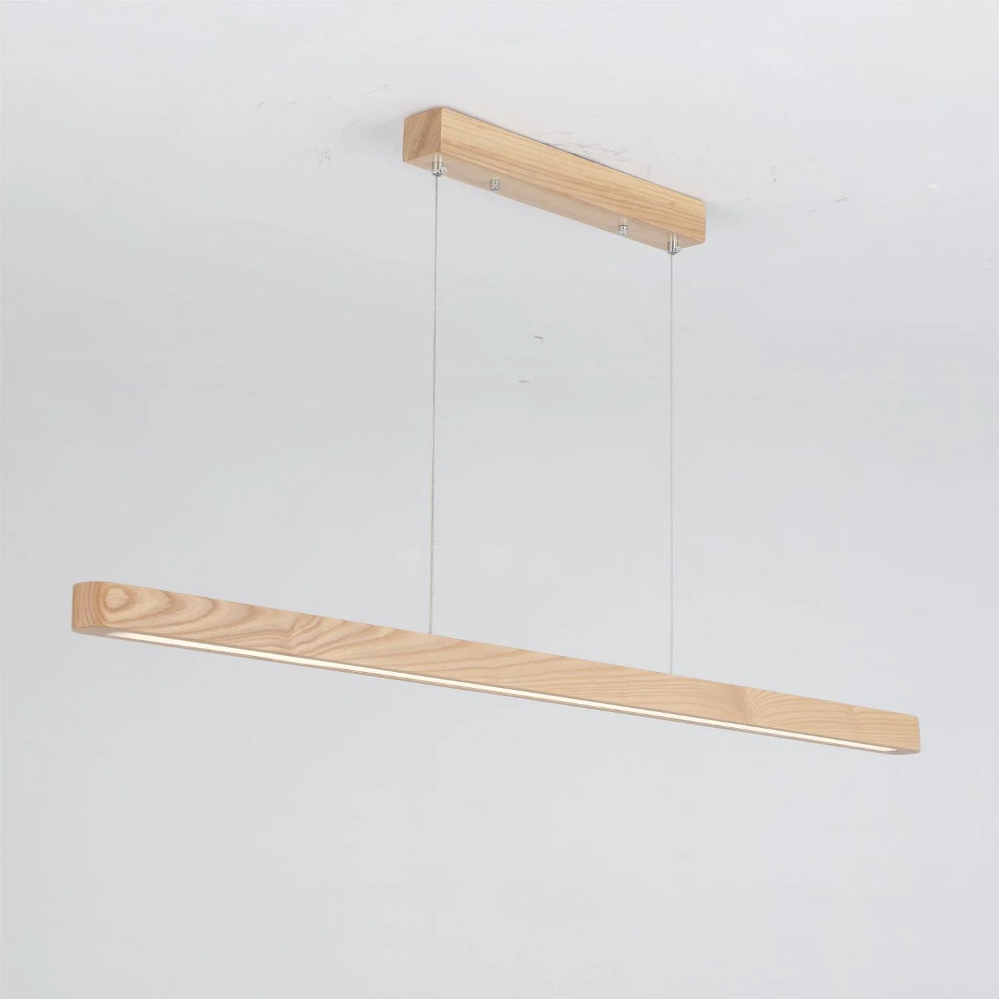 Linear Wood Pendant with Round Corners