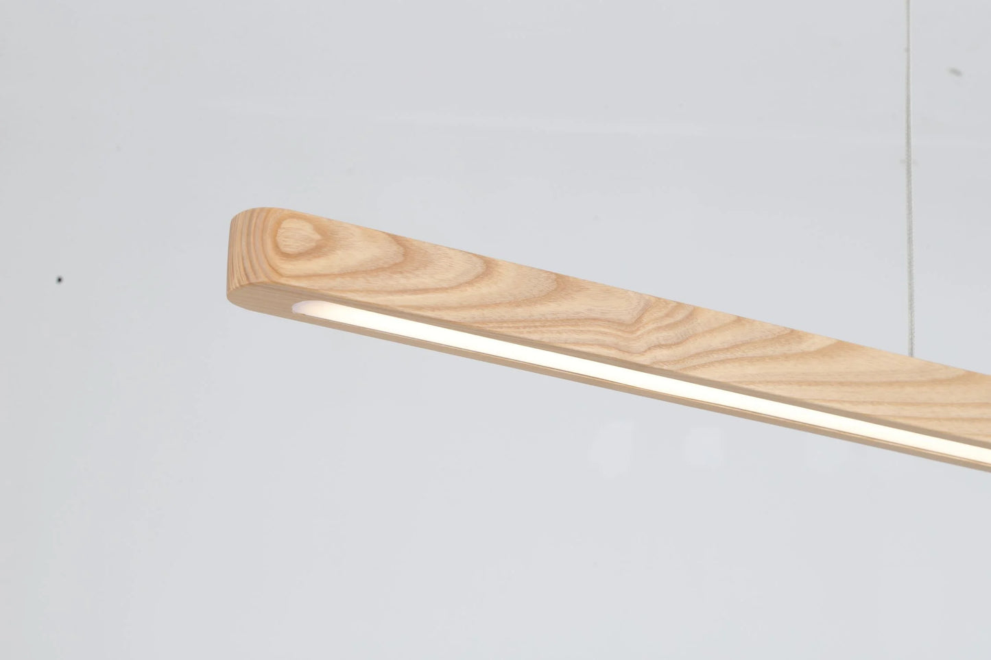 Linear Wood Pendant with Round Corners