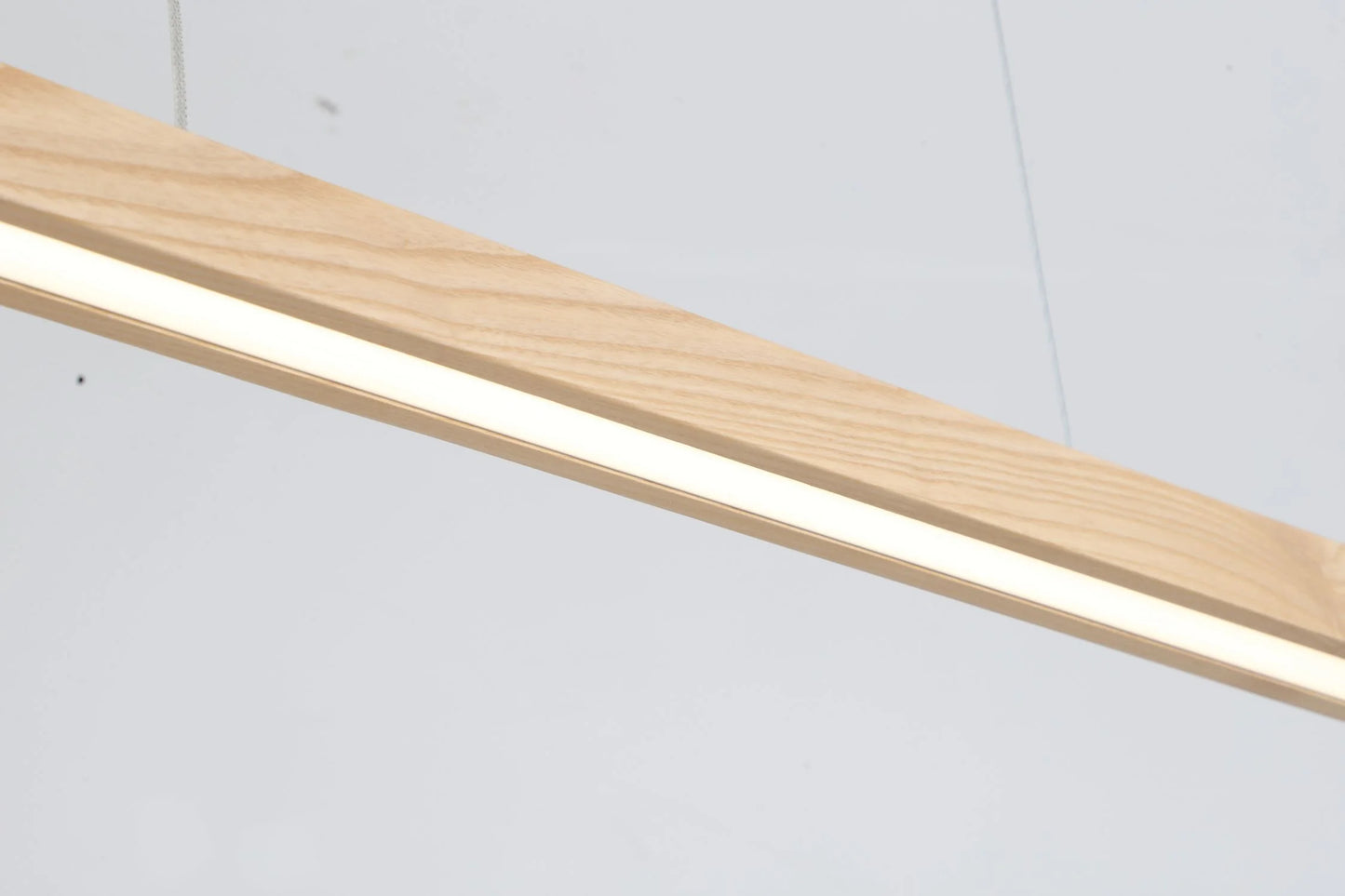 Linear Wood Pendant with Round Corners