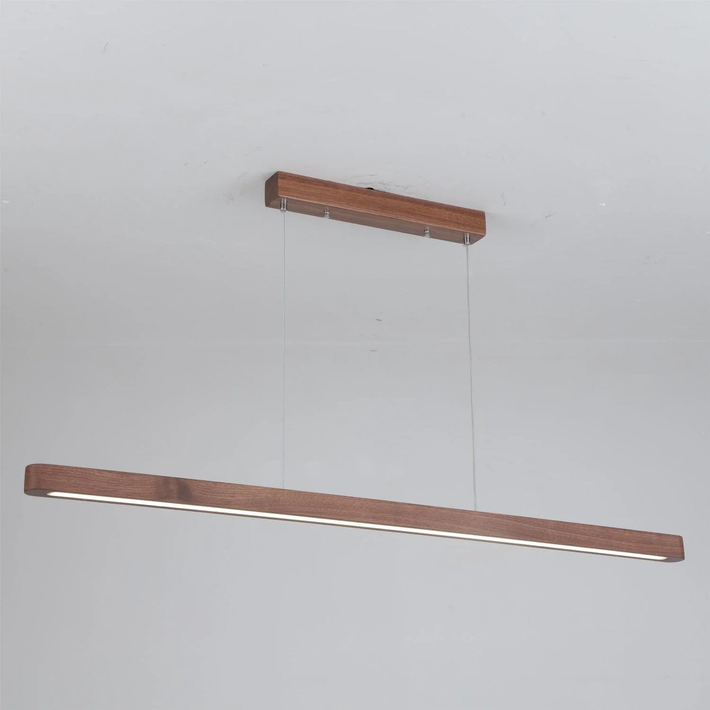 Linear Wood Pendant with Round Corners