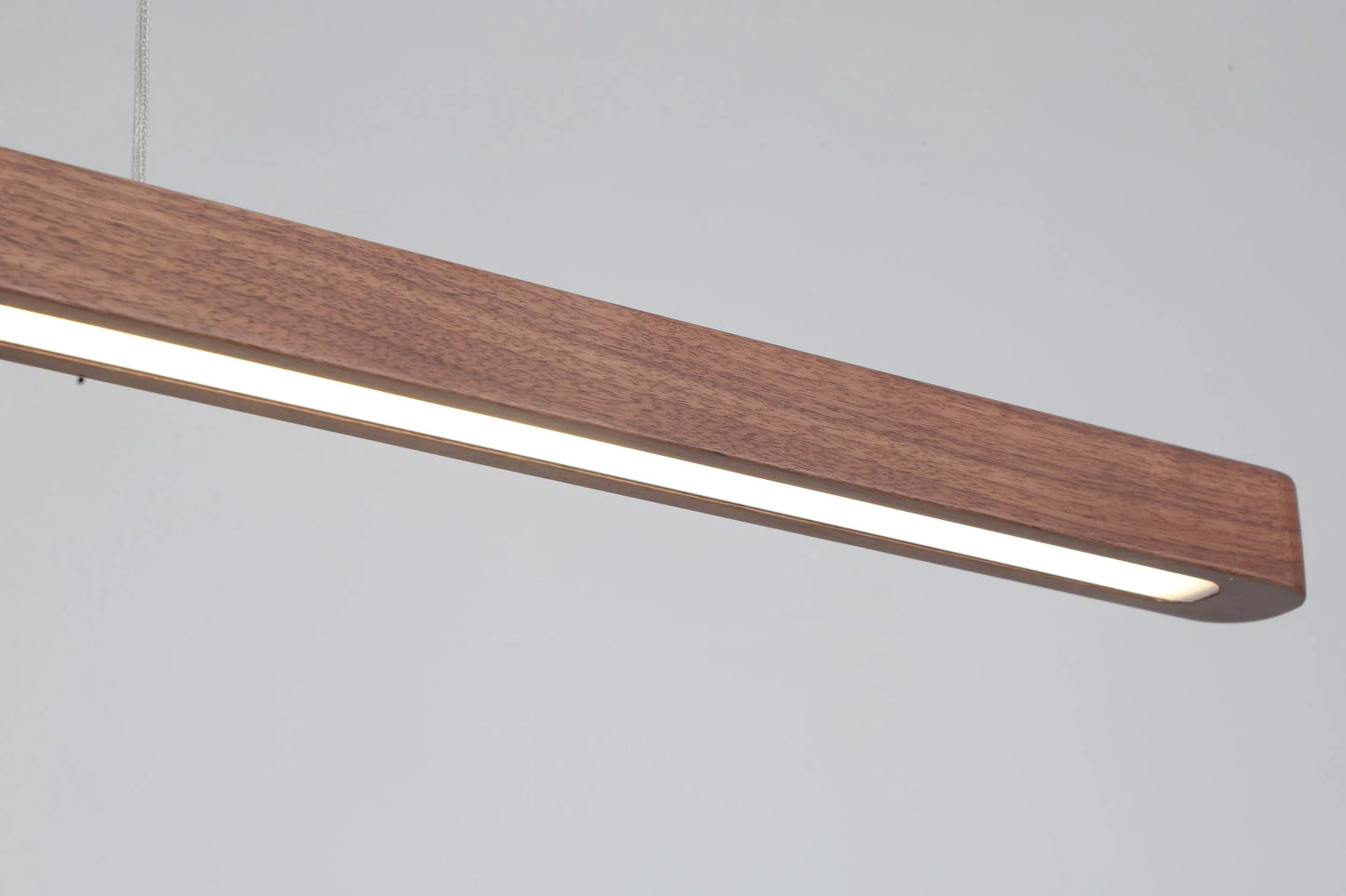 Linear Wood Pendant with Round Corners