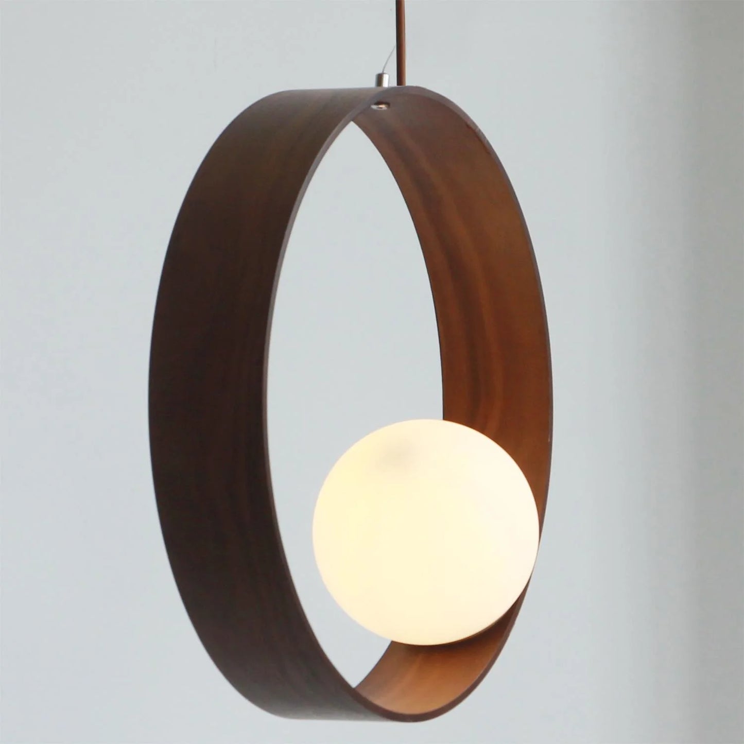 Ring Wood Pendant Light