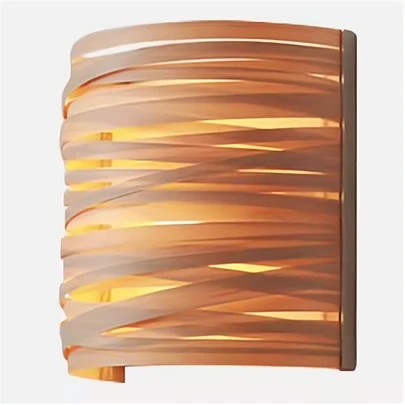 Wood Veneer Wall Lamp Arc Stripes