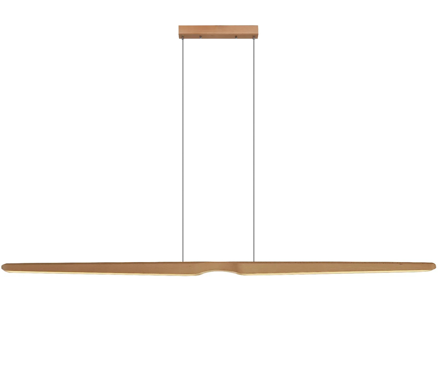 Sleek Linear Wood Pendant