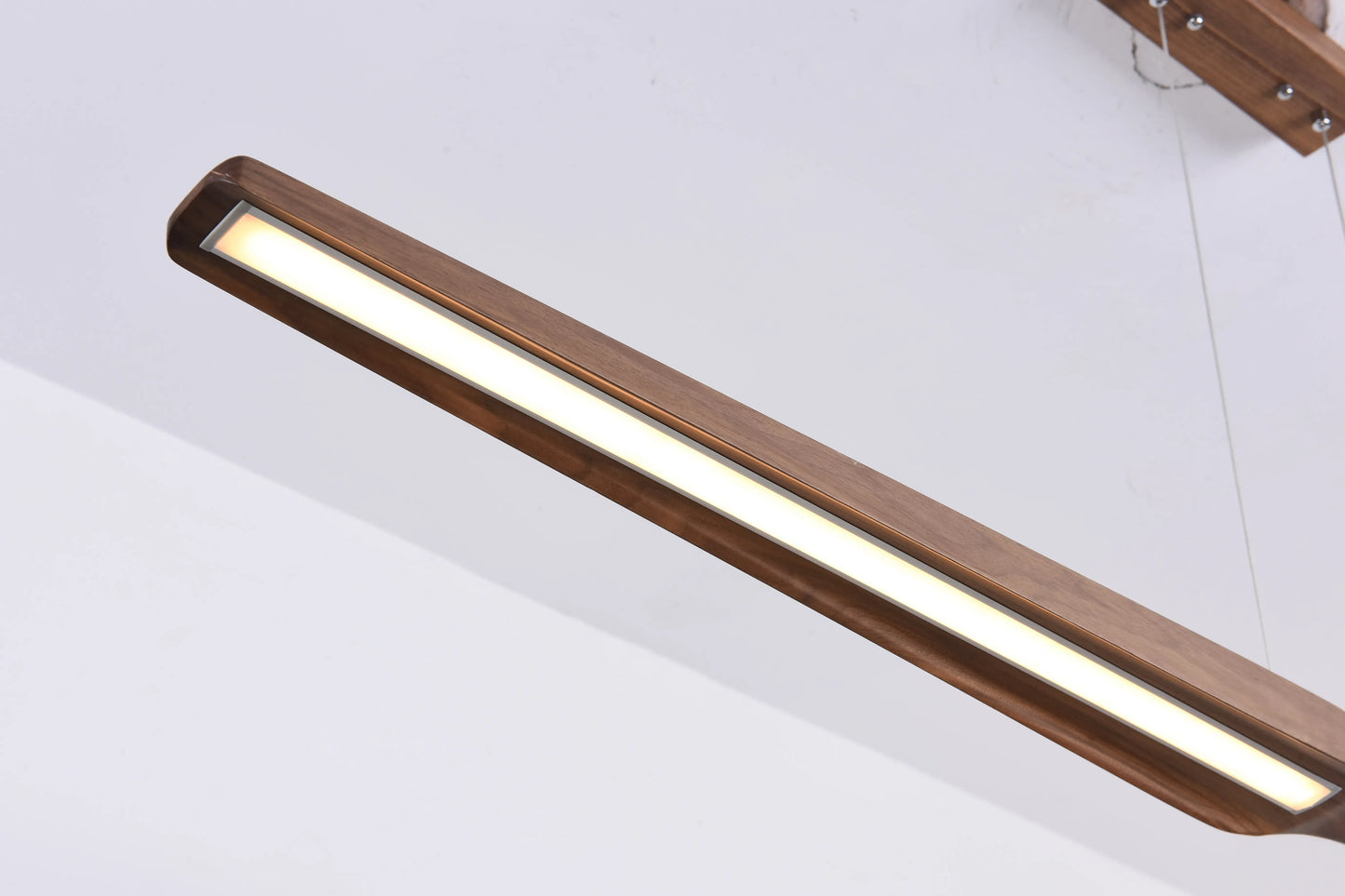 Sleek Linear Wood Pendant