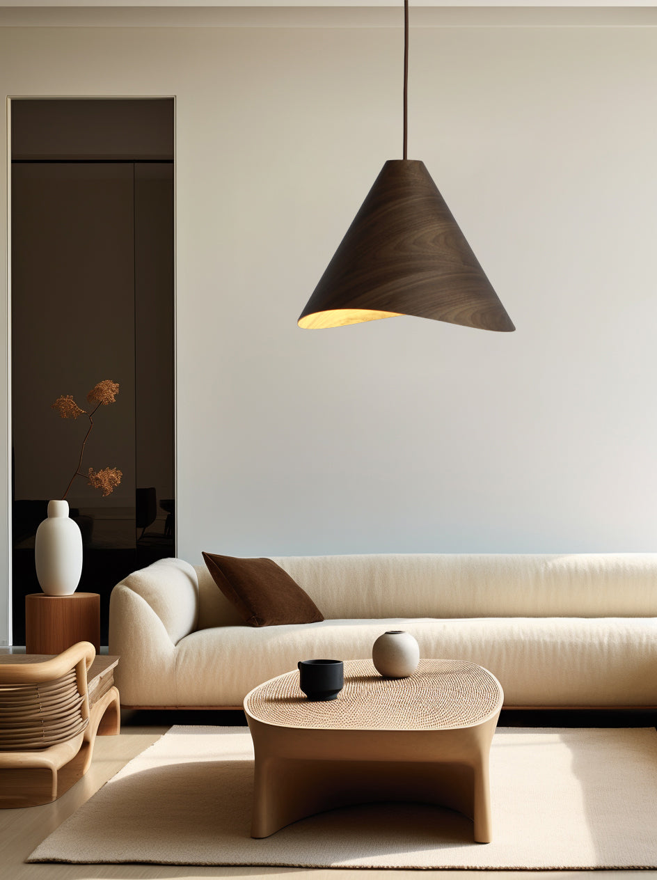 Conica Wood Pendant Light Curve